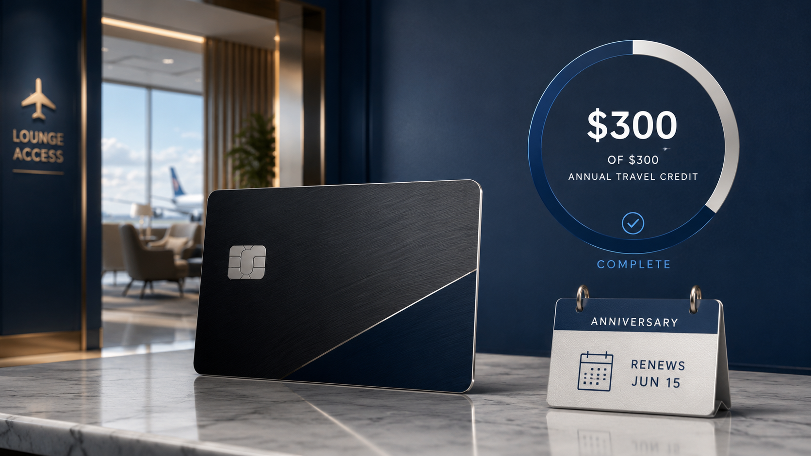 Benefits tracking dashboard with generic cards, credit card benefits, reminders, and perk status sections.