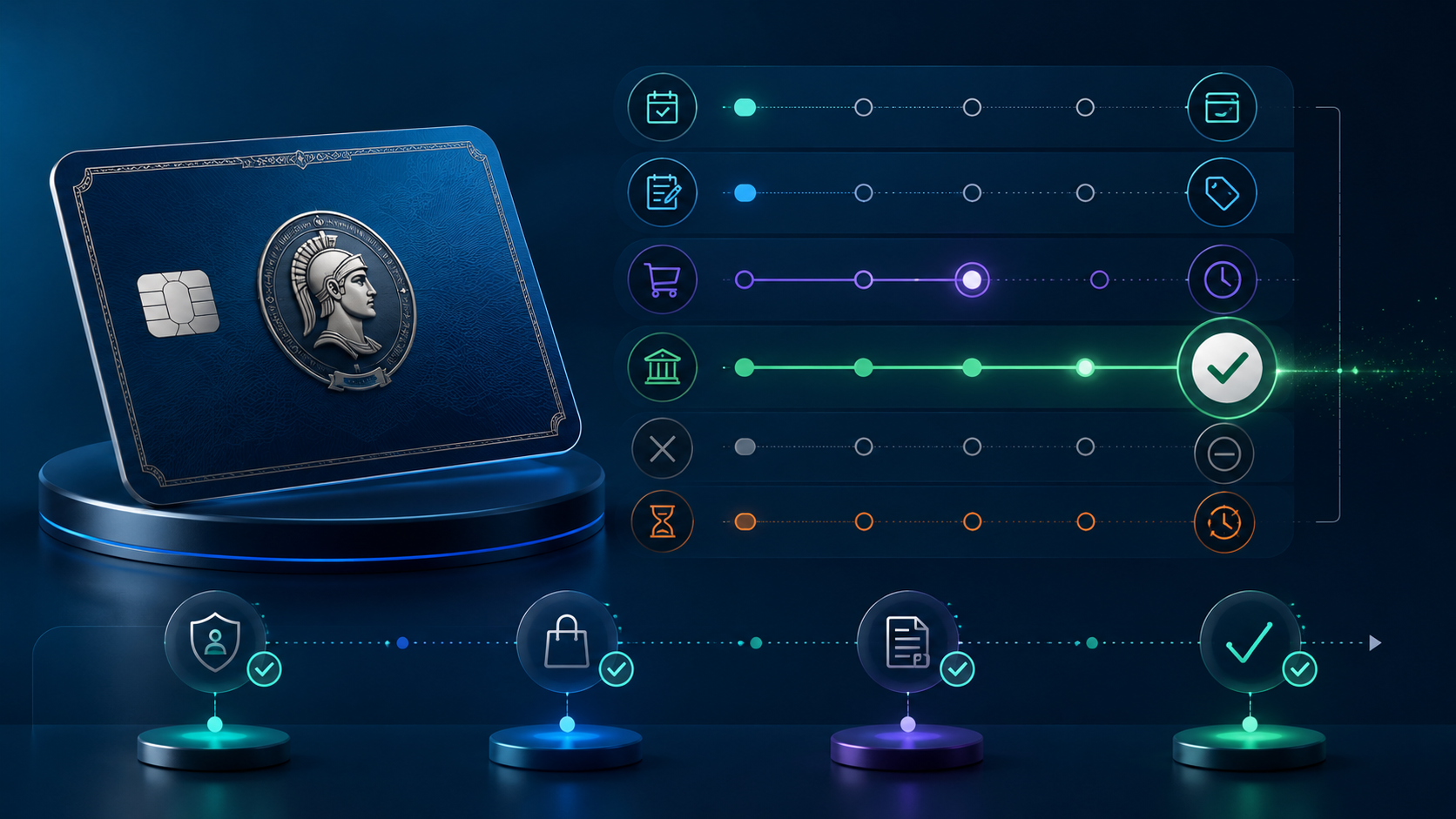 Benefits tracking dashboard with generic cards, credit card benefits, reminders, and perk status sections.